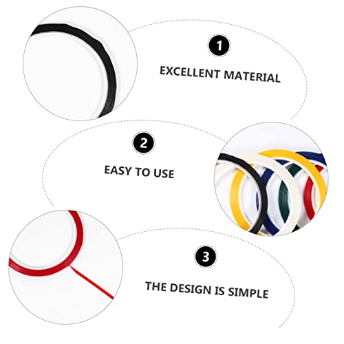 SOLUSTRE 6 Rolos De Fita Adesiva Colorida Fita Adesiva Risca De Giz Fita ção De Grade Fita ção De Ri