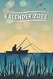  Kalender 2022: Jahresplaner und Kalender für das Jahr 2022 von Januar bis Dezember mit Ferien, Feiertagen, Wochenplan, Monatsplaner, und ... A5 Taschenkalender für alle Angelboots Angler