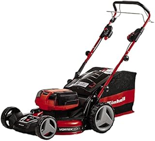 Einhell Power X-Change 36/47 Cordless Lawnmower With Battery (x4) and Twin-Charger (x2) - Dual 36V, 47cm Cutting Width, 75L Grass Box, 6 Cutting Heights - GE-CM 36/47 S HW Li Battery Lawn Mower
