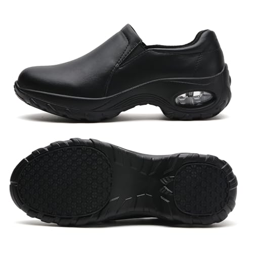 Image of Women's Nursing Shoes Slip On Lightweight Slip Resistant Comfort Non Slip Waterproof Food Service Work Shoes