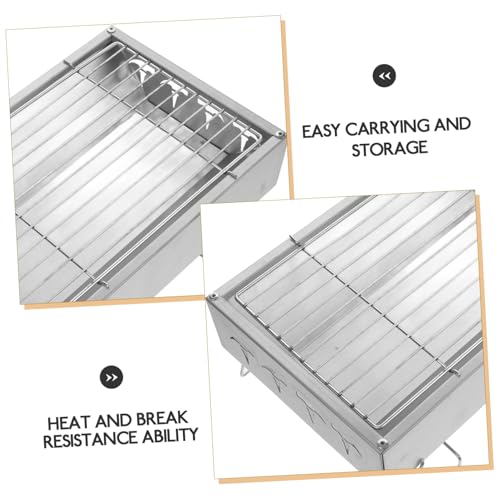 Barbecue portable pliable camping voyages cuisson extérieure acier - 8