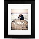 Malden International Designs Black Manhattan 8x10/11x14 Bevel Matted Photo Frame