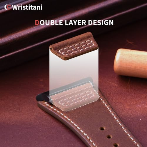 Image of Wristitani Leather Strap for Samsung Galaxy Watch Ultra /9 /8 /7 /6 /5 /4