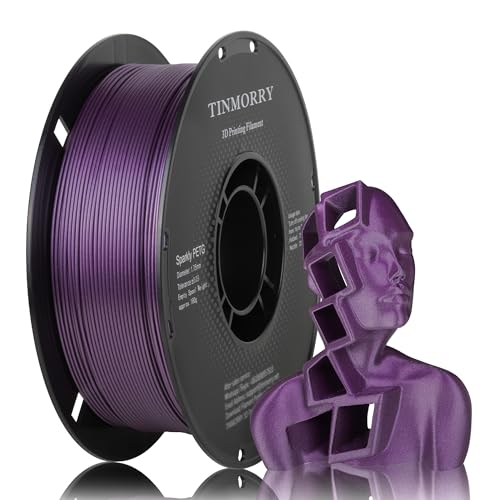 TINMORRY Sparkly PETG Filament 1.75mm, 1 KG, Sparkly Purple