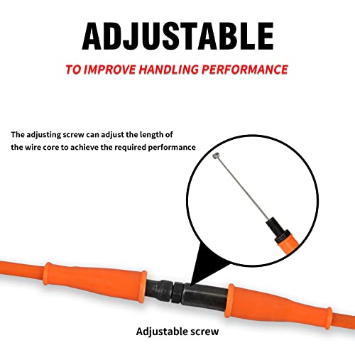 Image of NIBBI Throttle Cable 40.3 inch, Universal Replacement Motorcycle 102.5cm Adjustable Throttle Cable, For Dirt Bike Pit Bike YAMAHA Kawasaki Honda Apollo Motocross