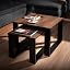 Set 2 Tables Basses En Bois Lehmann - Design Moderne Avec Pieds Noir | Salon, Salle à Manger