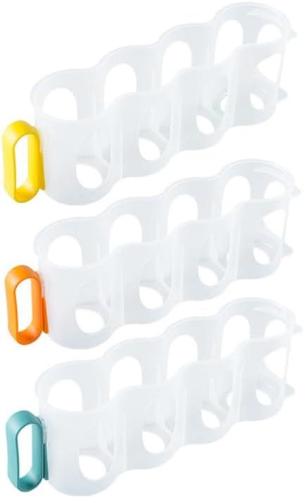 ULTECHNOVO 3pcs Portable Soda Can Organizer Refrigerator Shelf Beer Can Holder with Carrier Handle for Juice Drink Beer Fridge Storage Sliding Rack