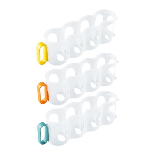 ULTECHNOVO 3pcs Portable Soda Can Organizer Refrigerator Shelf Beer Can Holder with Carrier Handle for Juice Drink Beer Fridge Storage Sliding Rack