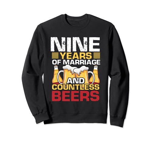 9th Wedding Anniversary Gifts for Him Her Husband Couples Sudadera