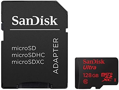 SanDisk Ultra 128 GB MicroSDHC UHS-I Memory Card with SD Adapter - Standard Packaging