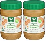 365 by Whole Foods Market, Organic Unsweetened Peanut Butter, 16 Ounce (Pack of 2)