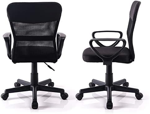 Exofcer Mesh Home Office Chair Executive Computer Chair Height Adjustable Swivel Chair For Kids And Adolescents (Black)