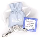 key2Bme Dance Key - Dancer Keychain & Inspirational Quote - The Cute Cool Fun Unique Small Team Gift Under $10 for Giving Kids Teens Friends Girls Coach Ballet tap Jazz Hip hop Broadway Theater