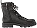 Karl Lagerfeld Paris Women's Maxi Chain Combat Boot Fashion, Black, 8