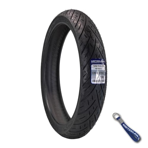 Metzeler Cruisetec 120/70B21 68H TL V-Twin Reinforced Motorcycle Front Tire - Performance Perfected for Cruiser Custom & Heavy Tourers w/Enhanced Handling & Comfort - with Keychain