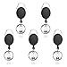 Retractable Badge Holder Carabiner Badge Reel with Belt Clip on the Back for ID Card Badge, Yoyo Reel with Split Ring for Keychain Holder, Pack of 5