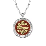 BAUMA AUTO Personalized Round Pendant Necklace with Custom Name - Personalized Coin Pendant - Medall