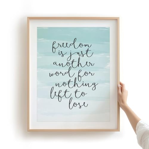Song Lyrics Wall Art Print, Inspirational Ombre Music Quote Poster