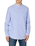Tela de algodón Oxford ORIGINAL PENGUIN Collarless Oxford Shirt Camisa, Amparo Azul 424, S para Hombre