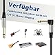 Adoerpai 2-Pack Gitarrenkabel 1/4 Zoll 6,35mm Stecker zu Stecker Klinke rechtwinklig zu gerade Nylon geflochten TS Mono Instrumentenkabel (5m)