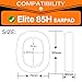 TRANSTEK Replacement Earpads Ear Cushion Compatible with Jabra Elite 85h I Thicker Memory Foam (Grey Fabric)