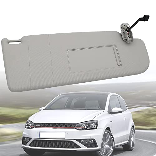 AGALUS Pare-Soleil IntéRieur pour Polo 2011-2017, Avant Panneau Ombrage Bouclier Voiture Gauche Droit CôTé Conducteur Passager, Beige Gris, Grey- Right