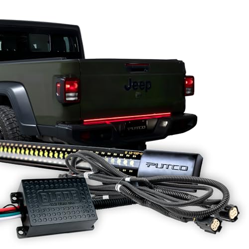 Putco 48" Blade LED Tailgate Light Bar Red/Amber/White LEDs & Plug-N-Play Harness - Fits Chevy Colorado/GMC Canyon 15-22/ Tacoma 16-26/ Jeep Gladiator 20-26