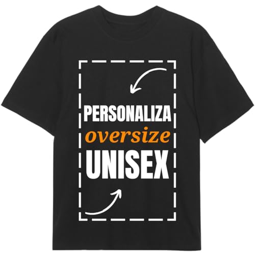 latostadora Camiseta Oversize Personalizada Unisex - Foto Texto Personalizable Delante y Detrás