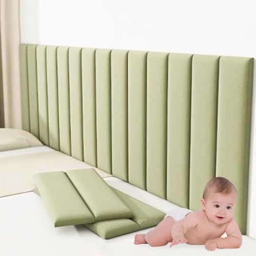 WWERTYY Acolchado de Pared Grueso para Sala de Juegos, Dormitorio y Tatami, Paneles de Pared tapizados Acolchados para niños, cojín de Pared de cabecera de Franela Suave, Autoadhesivo para