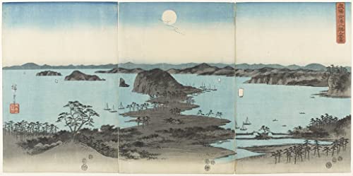Affiche Huit vues de Kanazawa d'Utagawa Hiroshige | Toile décoration salon 60x90cm
