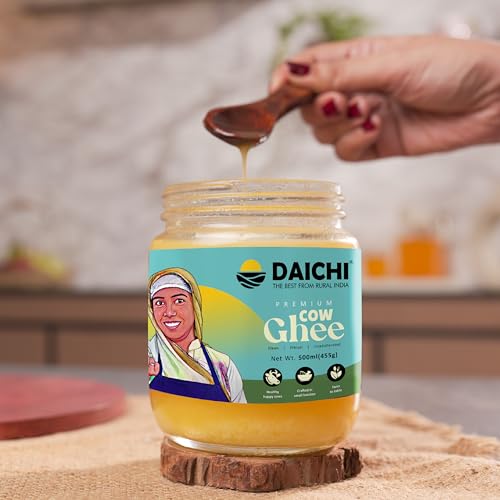 Image of Daichi - Premium Cow Ghee - 500ML (Pack of 1) | Pure, Natural, & Healthy | Grass-Fed Cows | Danedar Texture | Rich In Good Fats & Antioxidants | Easy To Digest | Crafted in Small batches