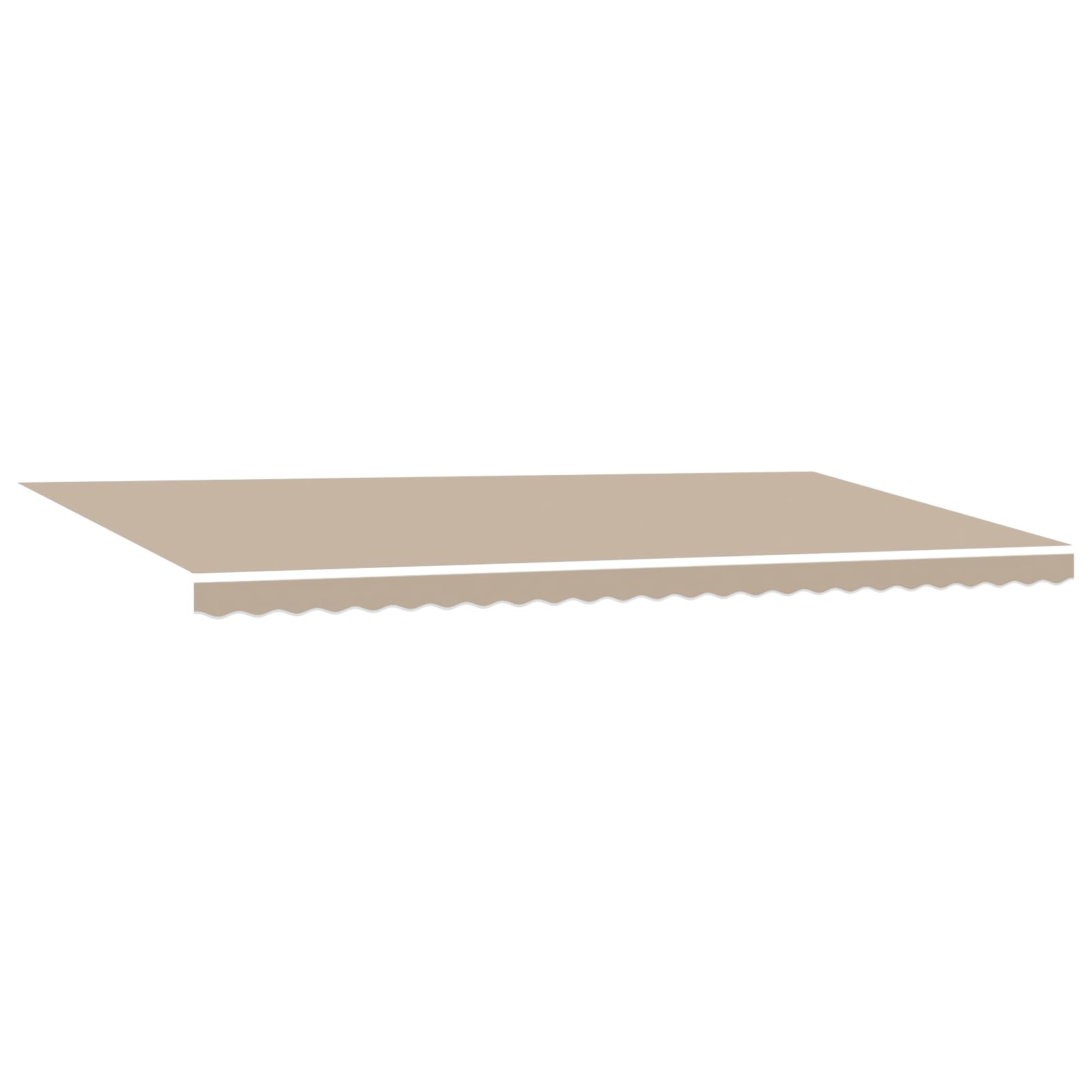vidaXL Awning Replacement Fabric Beige 6 x 3.5 m Polyester, Modern, Rectangular Awning Fabric, Fade-Resistant, UV-Resistant, Water-Repellent, Easy To Clean, Outdoor Shelter, Shade Solution — image 1