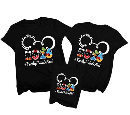 Family Vacation Matching Shirts: Magical 2026 Cartoon...