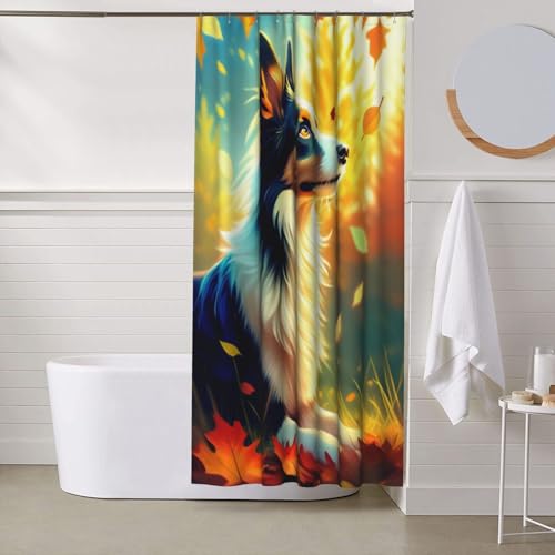 Rideau de douche en tissu avec crochets inclus lavable 183cm
