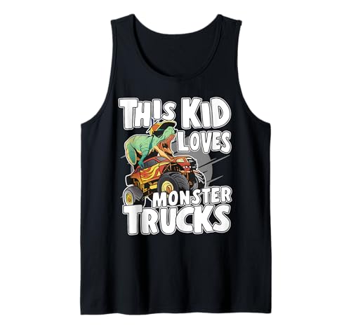 Lindo Monster Truck Chicos Chicas Este Niño Ama Camiones Monstruo Camiseta sin Mangas