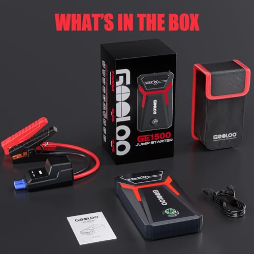 GOOLOO Jump Starter Power Pack, Car Battery Booster Jump Starter for 12V Vehicle(Up to 6.0L Gas,4.0L Diesel), Jump Pack and Jump Starters, With Smart Jumper and LED Torch - Image 5