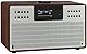 REVO SuperCD Internet-/DAB+ Digitalradio mit CD Player (40 Watt, Stereo Sound / DAB/UKW, Spotify, WLAN, Aux In, inkl. Netzteil) walnuß-Silber