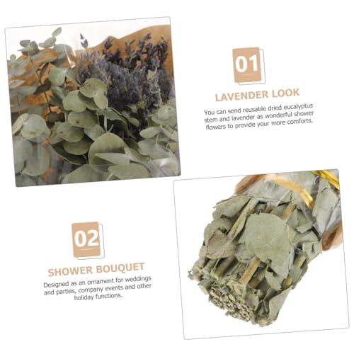 Ramillete seco de eucalipto con flores de lavanda 12 tallos 40g miniatura 3