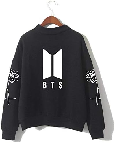 BTS Kpop Unisex Sweatshirt Round High Neck Pullover Casual Printed Love Yourself Hoodie