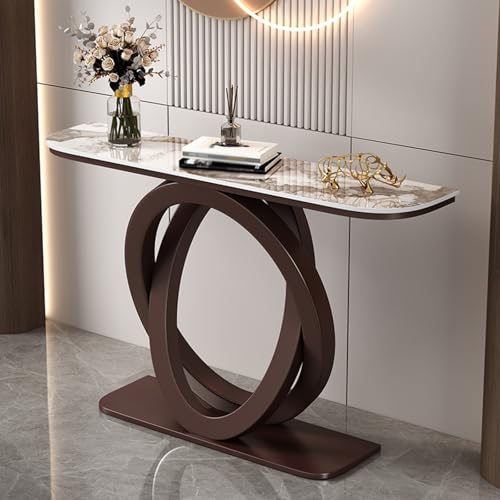 Mesa consola contemporánea con almacenamiento, mesa de sofá de entrada para sala de estar, pasillo, vestíbulo