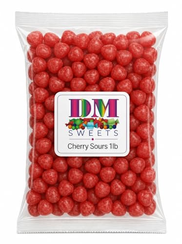 Cherry Sours Candy - 1 lb Bulk Bag of Fresh Gourmet Tart Chewy Sweet and Sour Red Treats