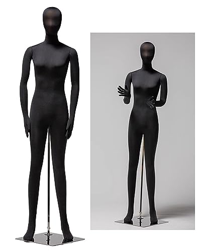 Maniquí flexible de cuerpo completo con cabeza y brazos para exhibición de ropa y sastrería