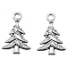 100pcs Vintage Antique Silver Alloy Christmas Tree Charms Pendant Jewelry Findings for Jewelry Making Necklace Bracelet DIY 21x14mm (100pcs Christmas Tree&)