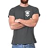 Men’s Skull Graphic T-Shirt - Streetborn Deathworn Urban Streetwear Tee - Gothic Biker Loyalty Shirt - Punk Rock Graphic Tee for Men Charcoal Size L #1
