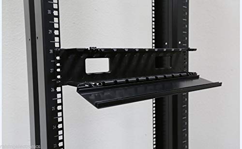 Raising Electronics 19 Inch 2U Rack Mount Cable Management Unit 12 Slots With Panel Plastic #TOP5