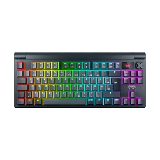 Cherry XTRFY MX 8.3 TKL Wireless, Mechanische Gaming-Tastatur ohne Nummernblock, Deutsches Layout (QWERTZ), Hot Swappable MX2A RED Switches, Starfall Grey