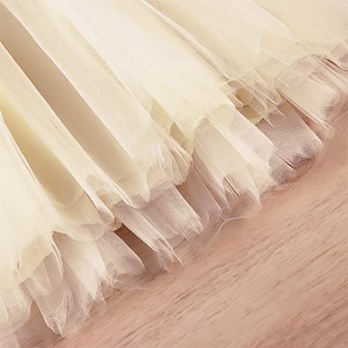 Toddler Baby Girls Winter Dress Tutu Dresses Long Sleeve Infant Children Clothes For 1-5Years (Beige, 4-5T) #TOP3