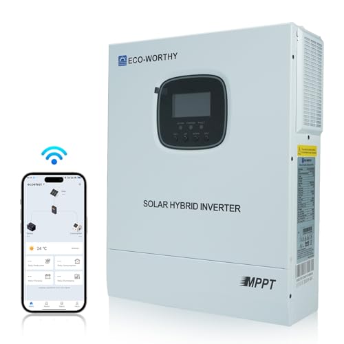 ECO-WORTHY 48V 3000W All-in-One Solar Inverter Built-in MPPT Charge Controller for Off-Grid Power Systems