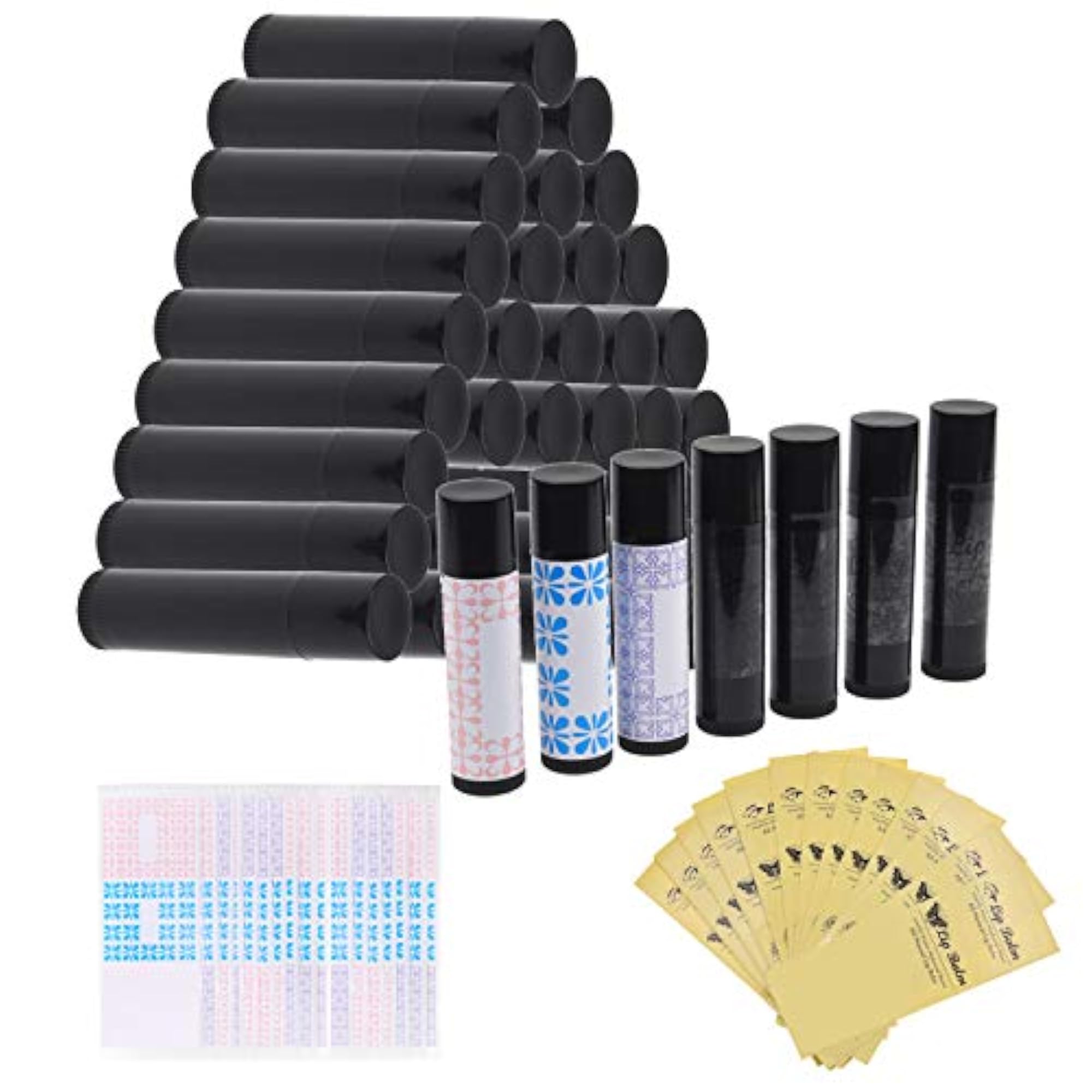 Lip Balm Container Kit, 50 x Lip Balm Tubes