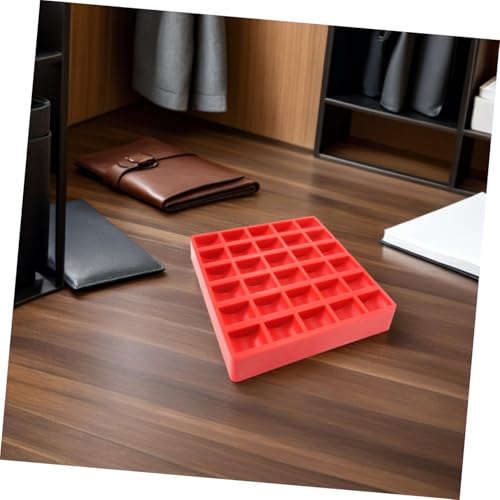 Set de 3 cajas organizadoras de plástico rojo para monedas miniatura 6